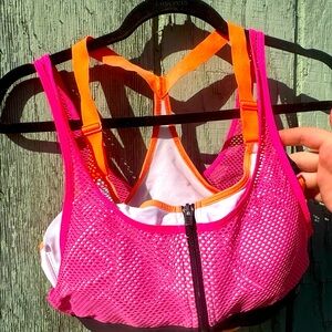 Victoria secret sports bra 90s neon style for gym beach Super fun piece.
